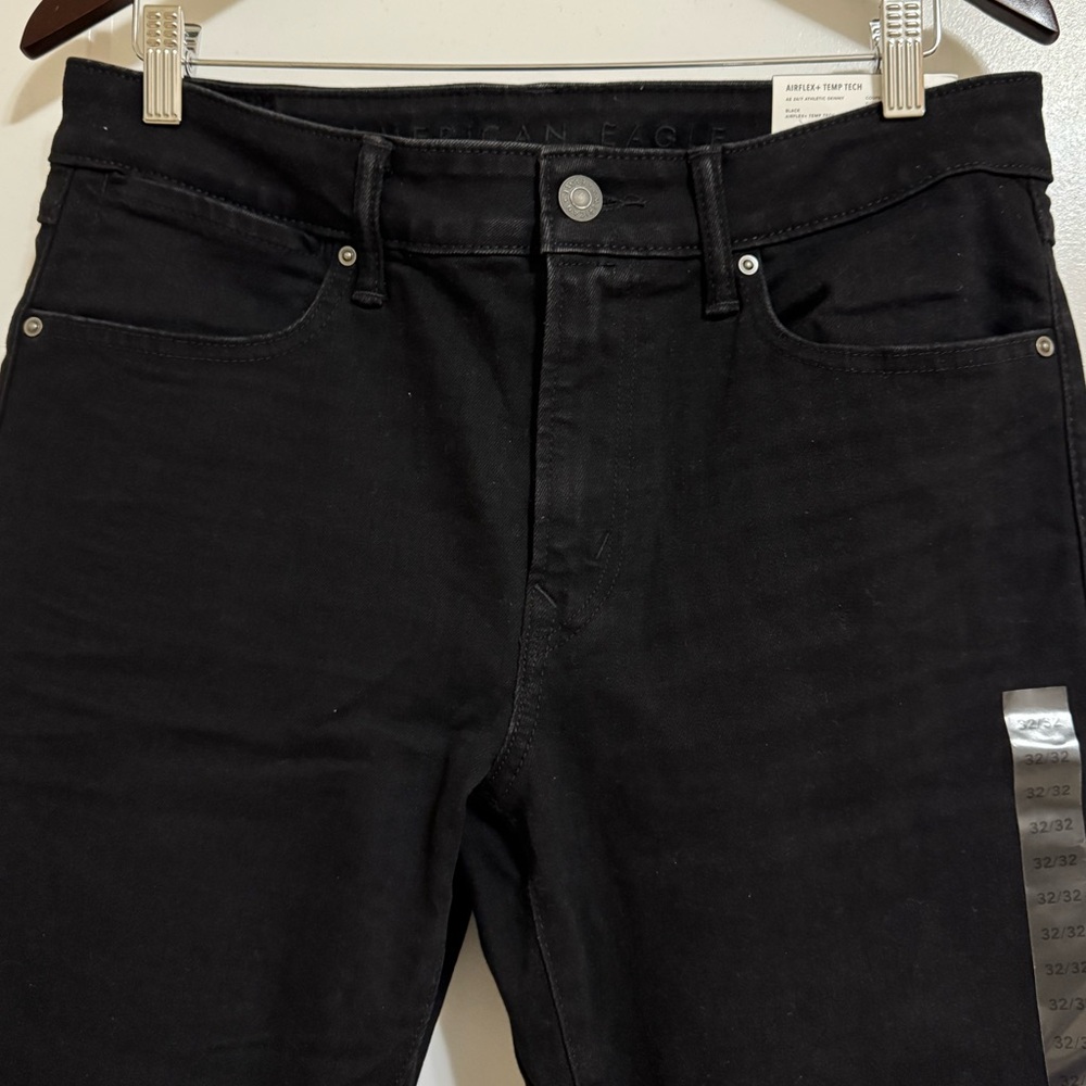 American Eagle men’s 24/7 athletic skinny jean in black wash size 32x32 - Picture 5 of 6